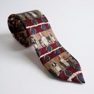 Vintage Reyn Spooner 100% Italian silk tie. Hawaiian traditionals chef waiter